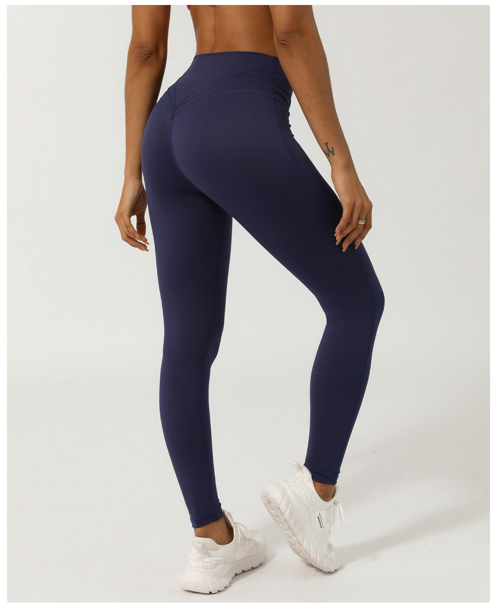Legging de Sport Femme Taille Haute Croisée