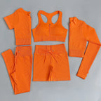 Ensemble de Sport Femme 5 Pièces Côtelé