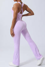 Combinaison de Sport Femme Évasée Dos Croisé