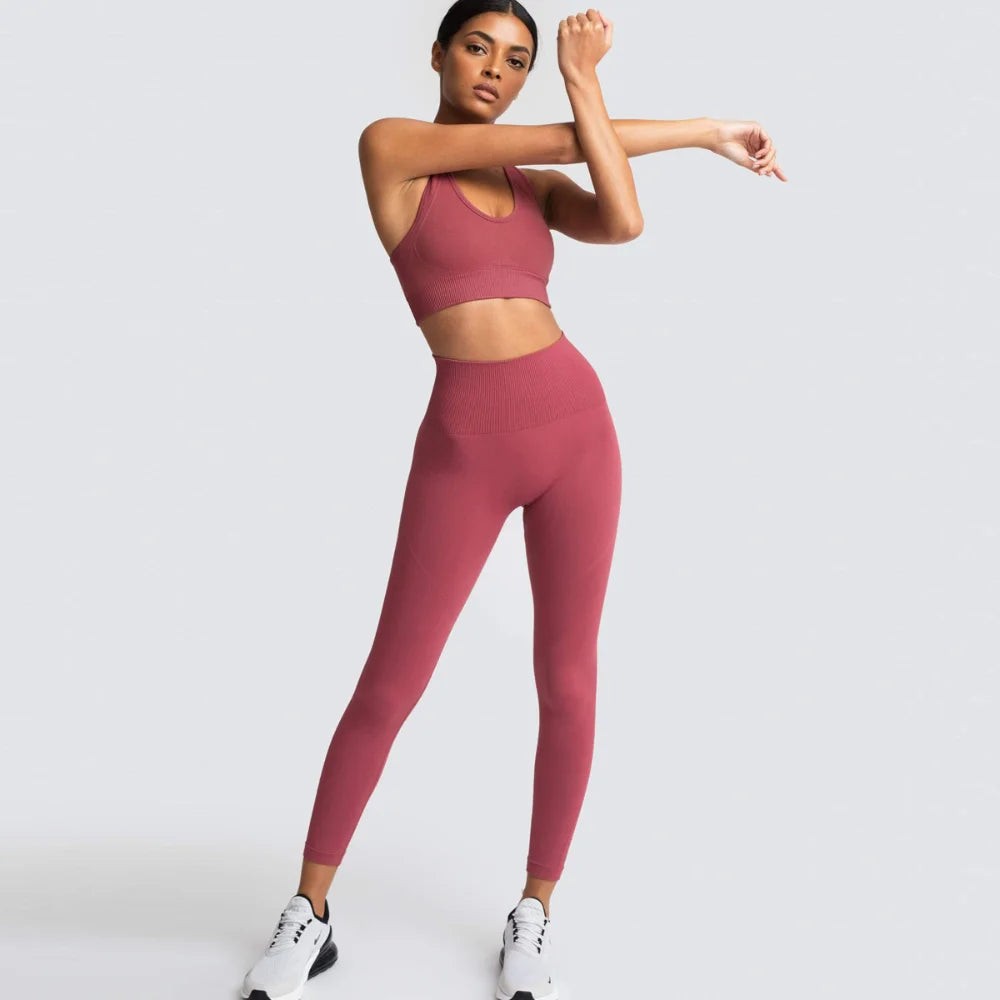 Ensemble Fitness Femme Sculptant – Legging Taille Haute