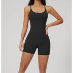 Combinaison Short Activewear Sculptante Dos Ouvert