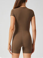 Combinaison Short Femme Zippée