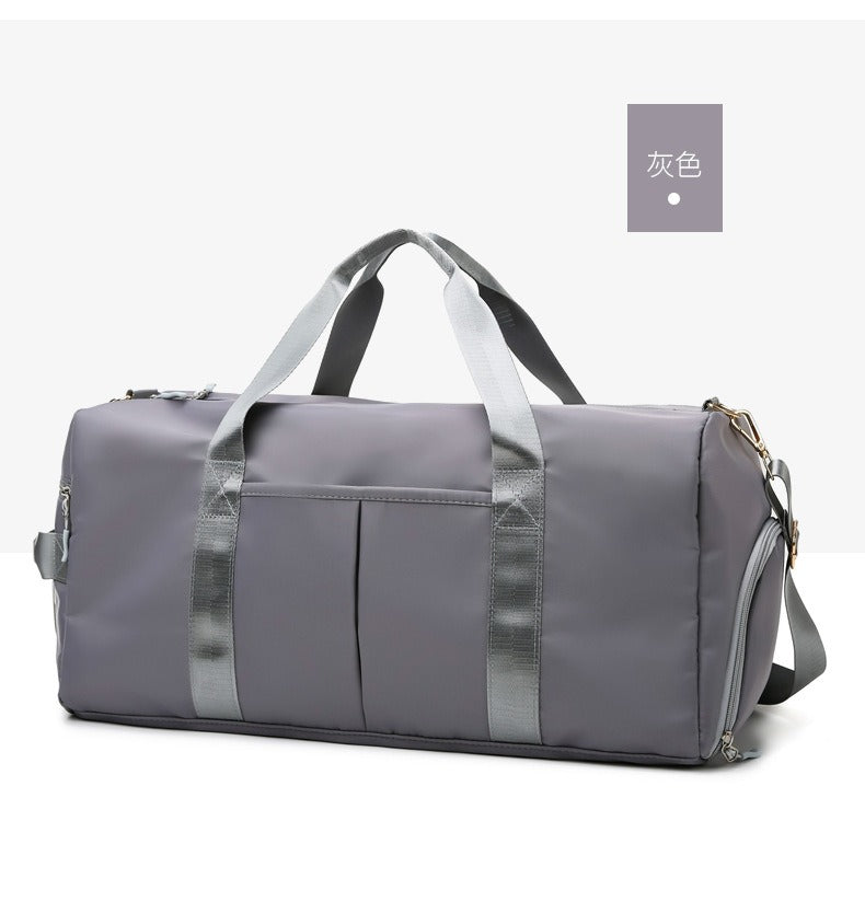Nildras Sport Fitness Gym Bag with Shoe Compartment Travel Overnight Shoulder Weekender Duffel Bag
