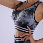 Ensemble de Sport Femme Tie & Dye – Brassière & Legging Taille Haute