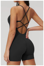 Combinaison Short Activewear Sculptante Dos Ouvert