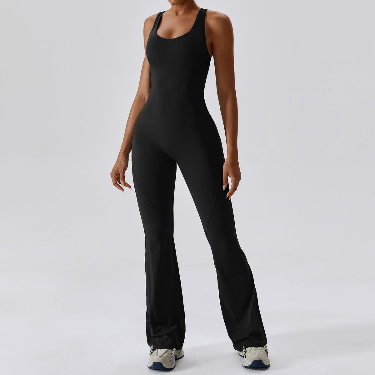 Combinaison Activewear Évasée Sculptante Dos Ouvert