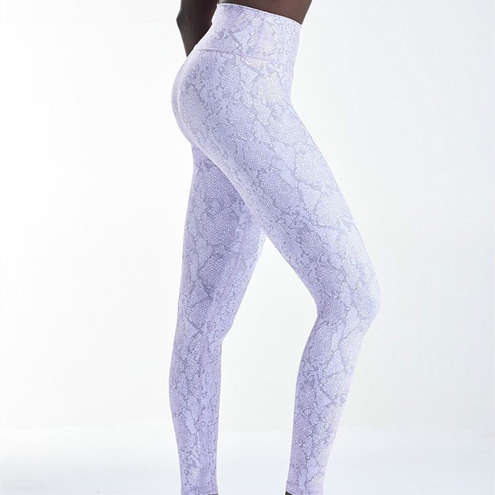 Ensemble de Sport Femme Imprimé Python – Brassière & Legging Taille Haute