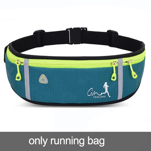 Nildras Waist Gym Bag, Anti-theft Running Belt, Waterproof Waist Pack for Men and Women, Gym Belt with Water Bottle Holder