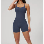 Combinaison Short Activewear Sculptante Dos Ouvert