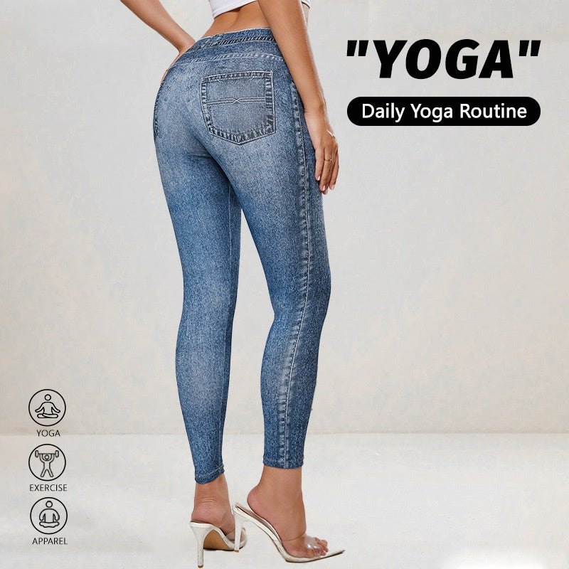 Jeans denim Leggings Butt-Lifting Yoga Pants Denim-Style