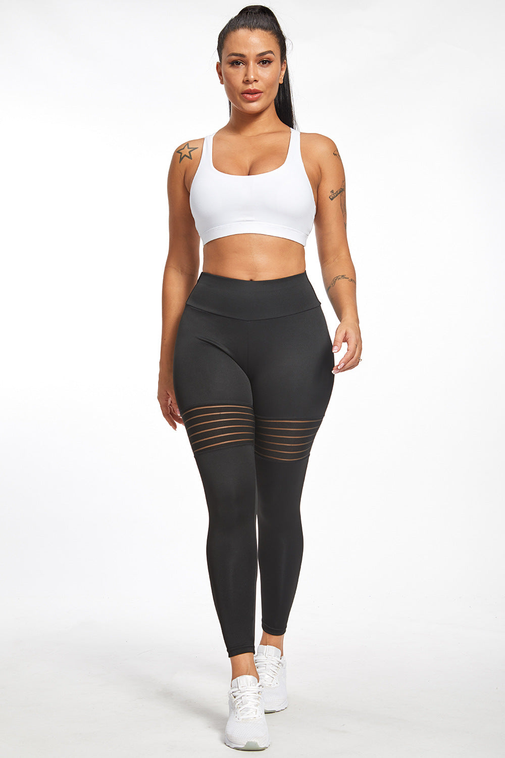 Legging de Sport Femme Mesh Taille Haute