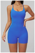 Combinaison Short Activewear Sculptante Dos Ouvert