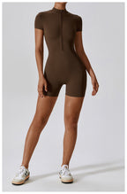 Combinaison Short Sculptante Zippée Sans Coutures