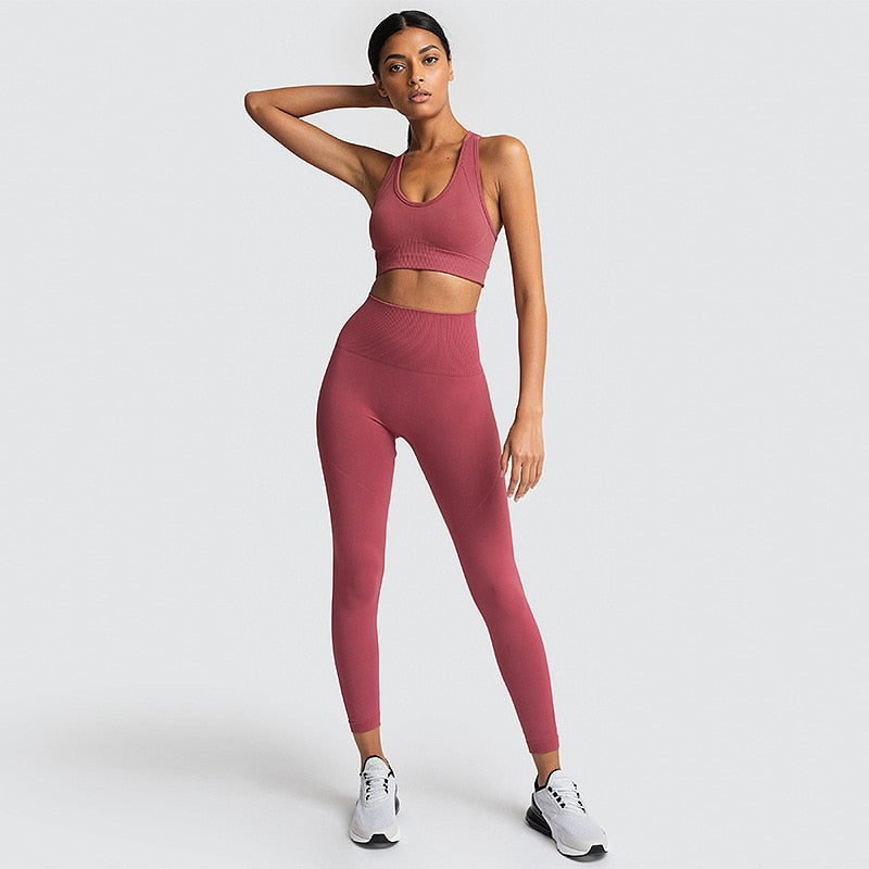 Ensemble Fitness Femme Sculptant – Legging Taille Haute
