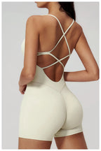 Combinaison Short Activewear Sculptante Dos Ouvert