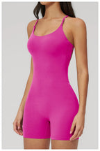 Combinaison Short Activewear Sculptante Dos Ouvert