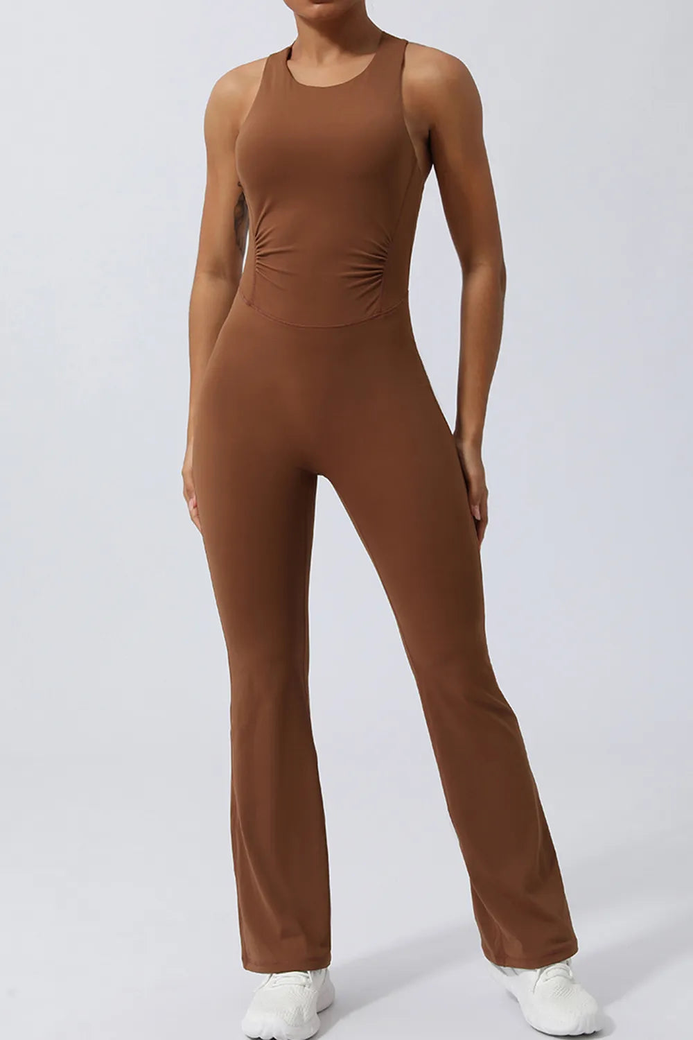Combinaison de Sport Femme Évasée Dos Croisé
