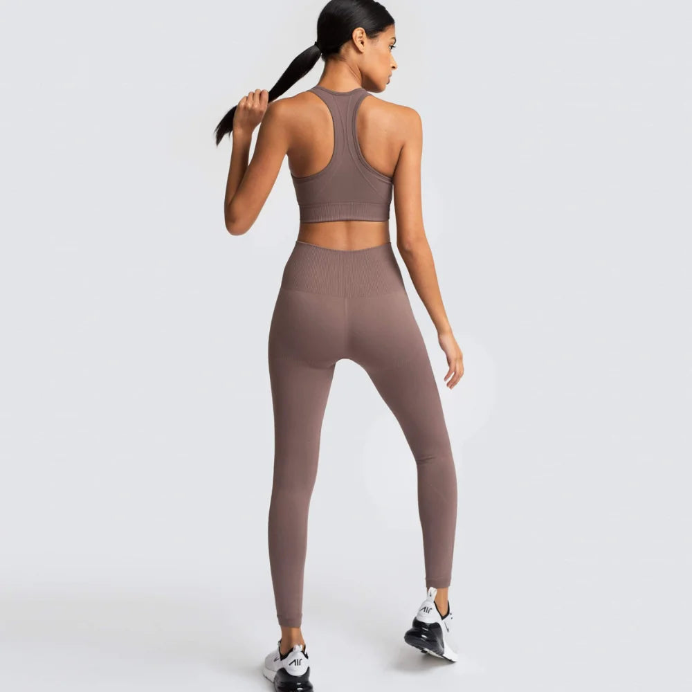 Ensemble Fitness Femme Sculptant – Legging Taille Haute