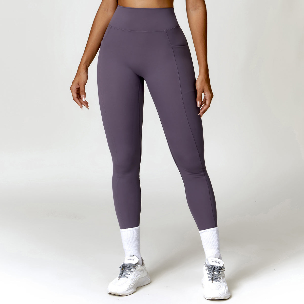 Legging de Sport Femme Taille Haute avec Poches