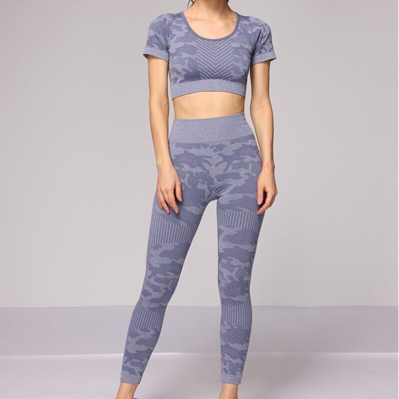 Ensemble de Sport Femme Sans Coutures – Legging Taille Haute & Brassière