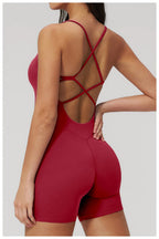 Combinaison Short Activewear Sculptante Dos Ouvert
