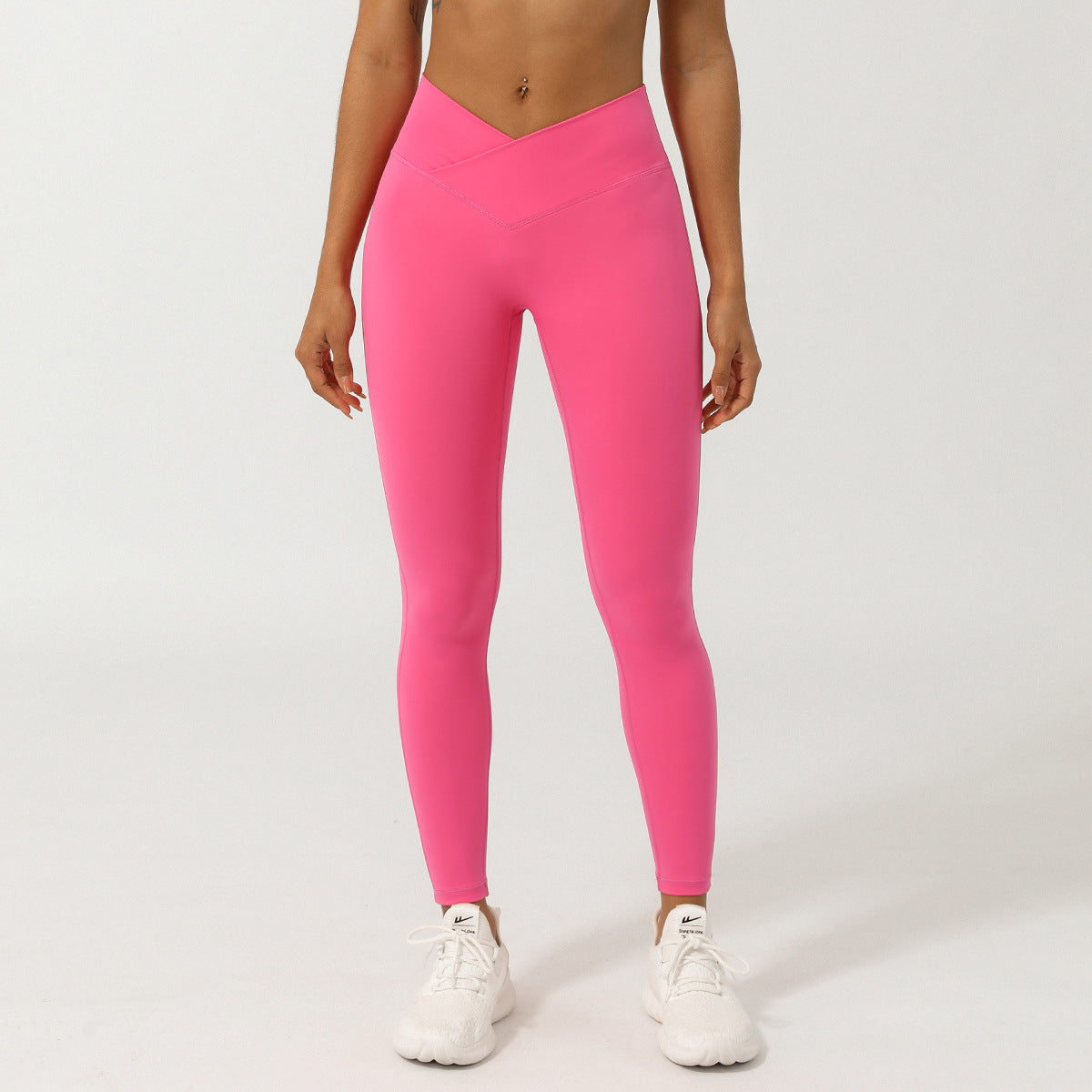 Legging de Sport Femme Taille Haute Croisée