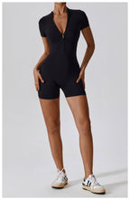 Combinaison Short Sculptante Zippée Sans Coutures