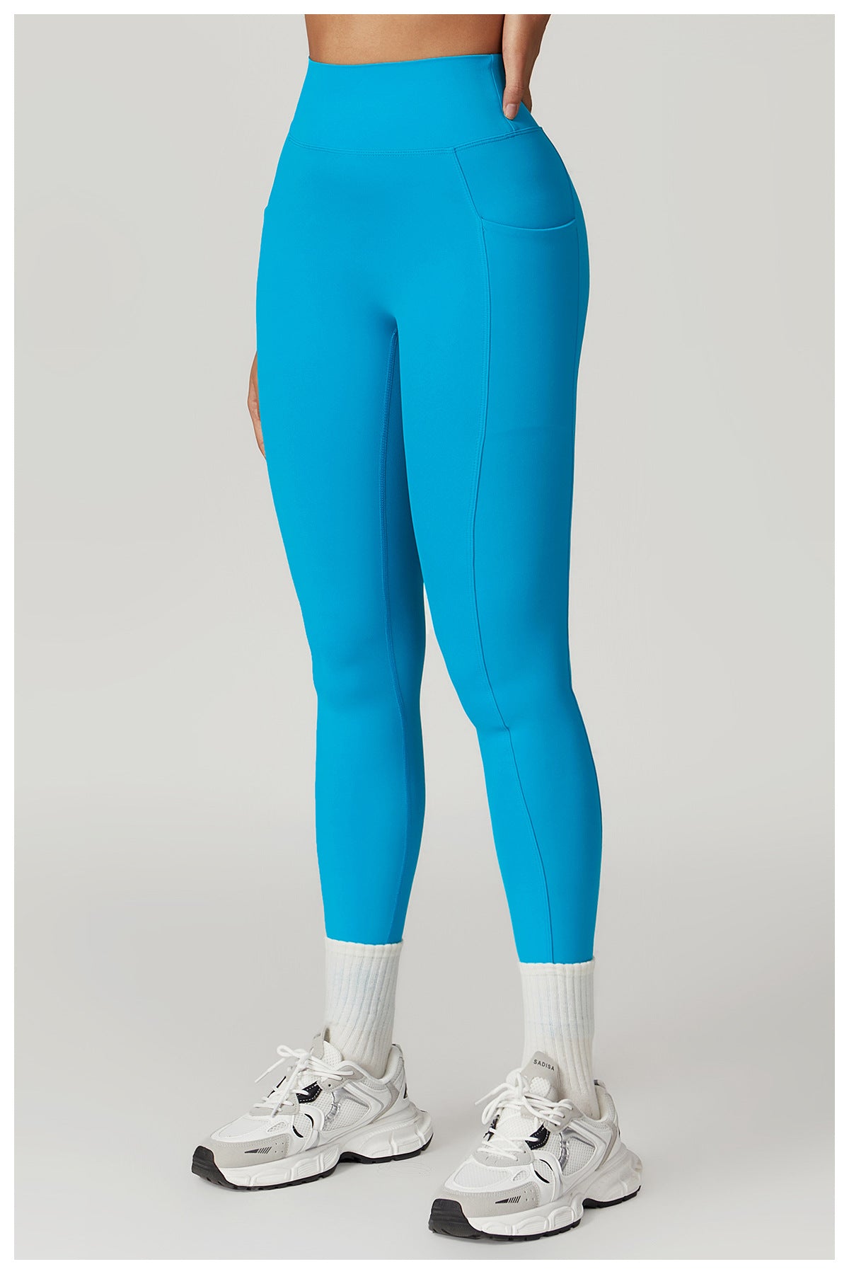 Legging de Sport Femme Taille Haute avec Poches