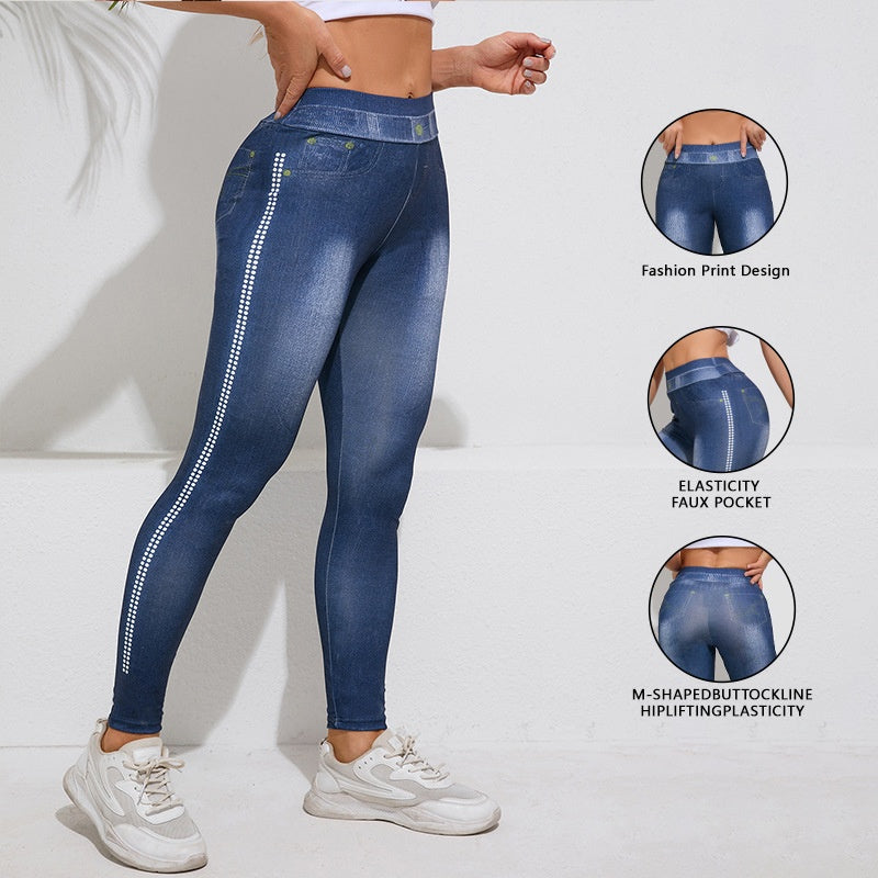 Jeans denim Leggings Butt-Lifting Yoga Pants Denim-Style