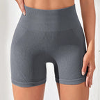 High-Elastic High-Waisted  Shorts for Women, Ribbed Lift-Butt Bottoming Leggings, Shaping Fitness Workout Pants