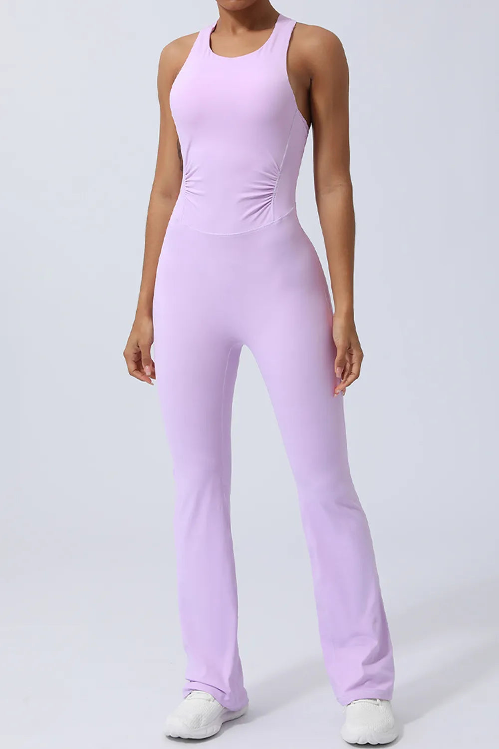 Combinaison de Sport Femme Évasée Dos Croisé