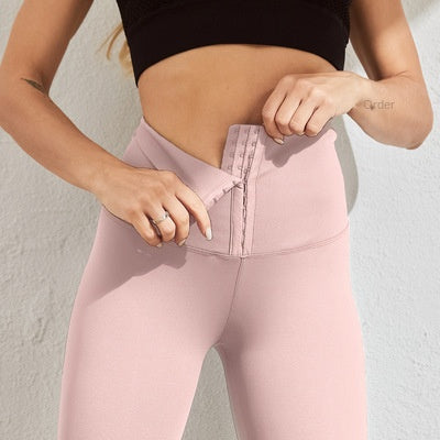 Nildras Thigh-High Waistband Tummy Control Butt Lift Elastic Tight Leggings