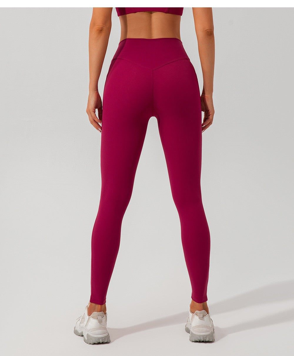 Legging Femme Taille Haute Côtelé – Fitness & Activewear