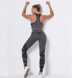 Ensemble de Sport Femme Camouflage Sans Coutures – Legging Taille Haute & Brassière