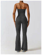 Combinaison Activewear Sculptante Évasée Dos Nu