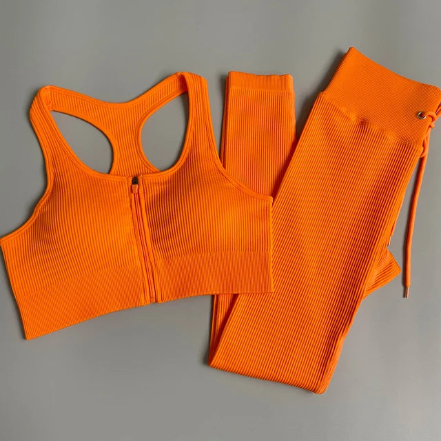Ensemble de Sport Femme 5 Pièces Côtelé