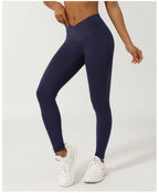 Legging de Sport Femme Taille Haute Croisée
