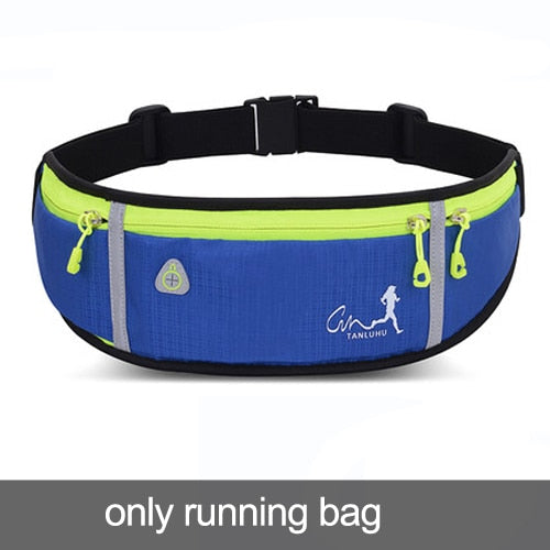 Nildras Waist Gym Bag, Anti-theft Running Belt, Waterproof Waist Pack for Men and Women, Gym Belt with Water Bottle Holder