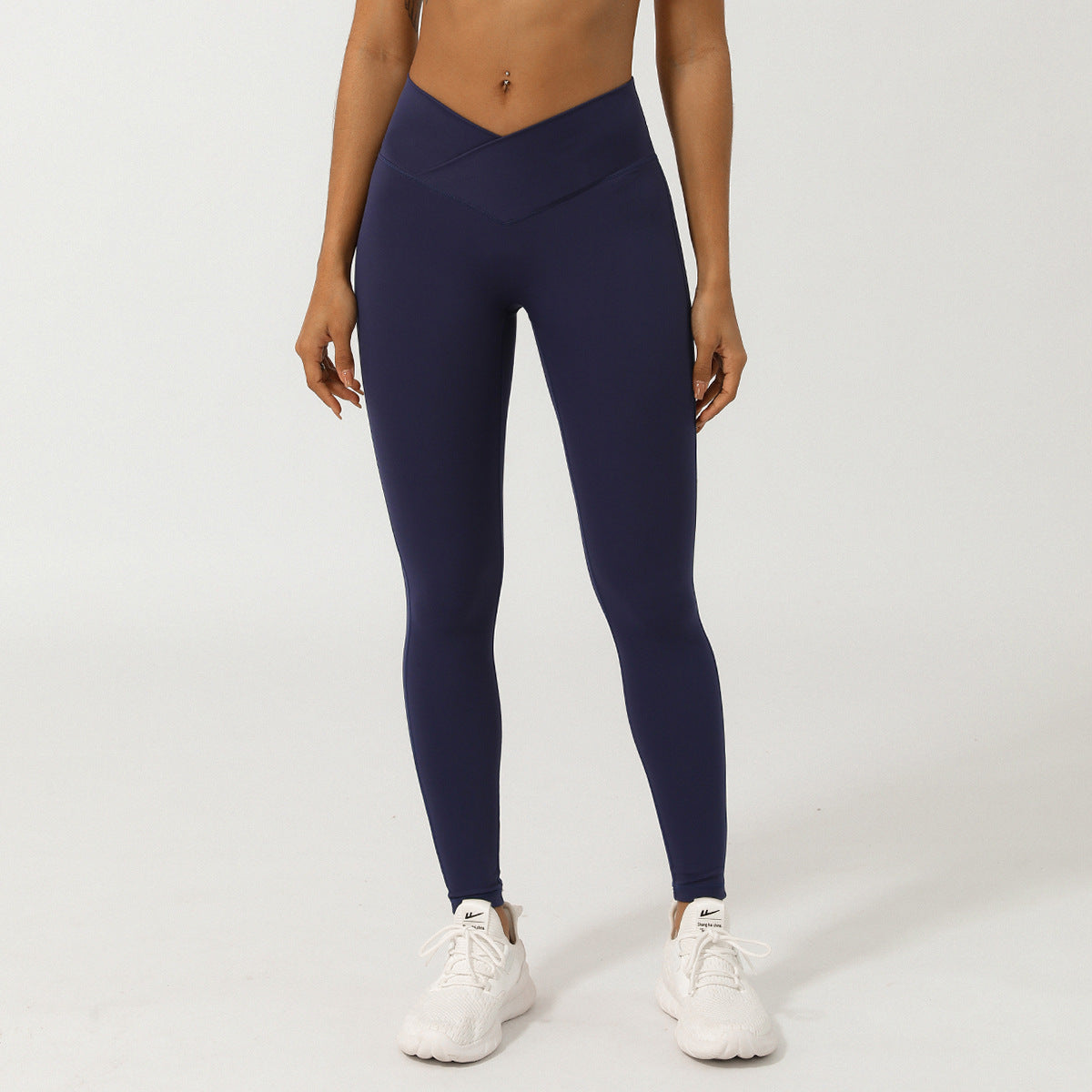 Legging de Sport Femme Taille Haute Croisée