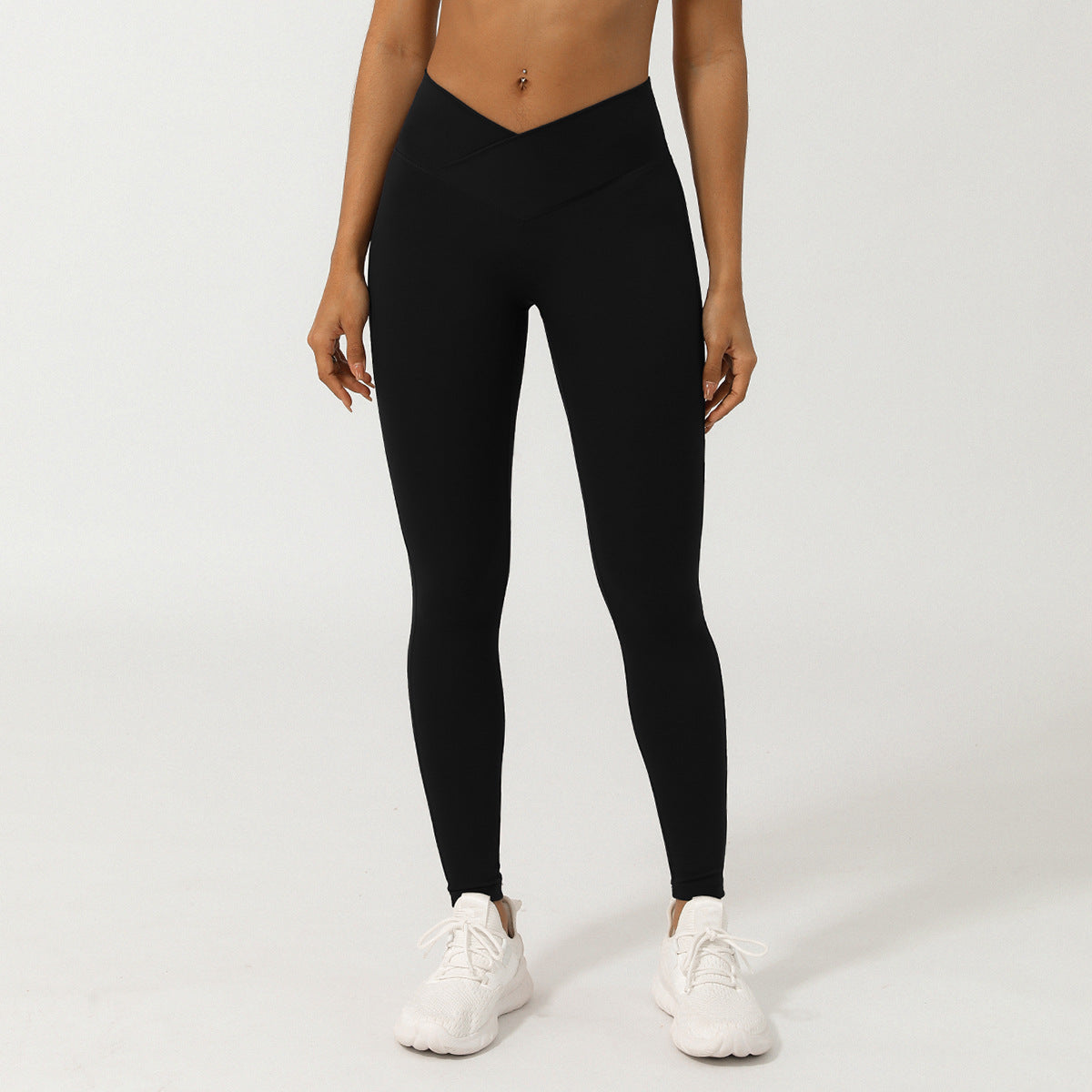 Legging de Sport Femme Taille Haute Croisée