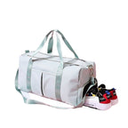 Nildras Sport Fitness Gym Bag with Shoes Compartment Travel Overnight Shoulder Weekender Duffel Bag