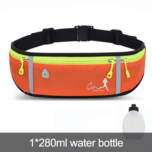 Nildras Waist Gym Bag, Anti-theft Running Belt, Waterproof Waist Pack for Men and Women, Gym Belt with Water Bottle Holder