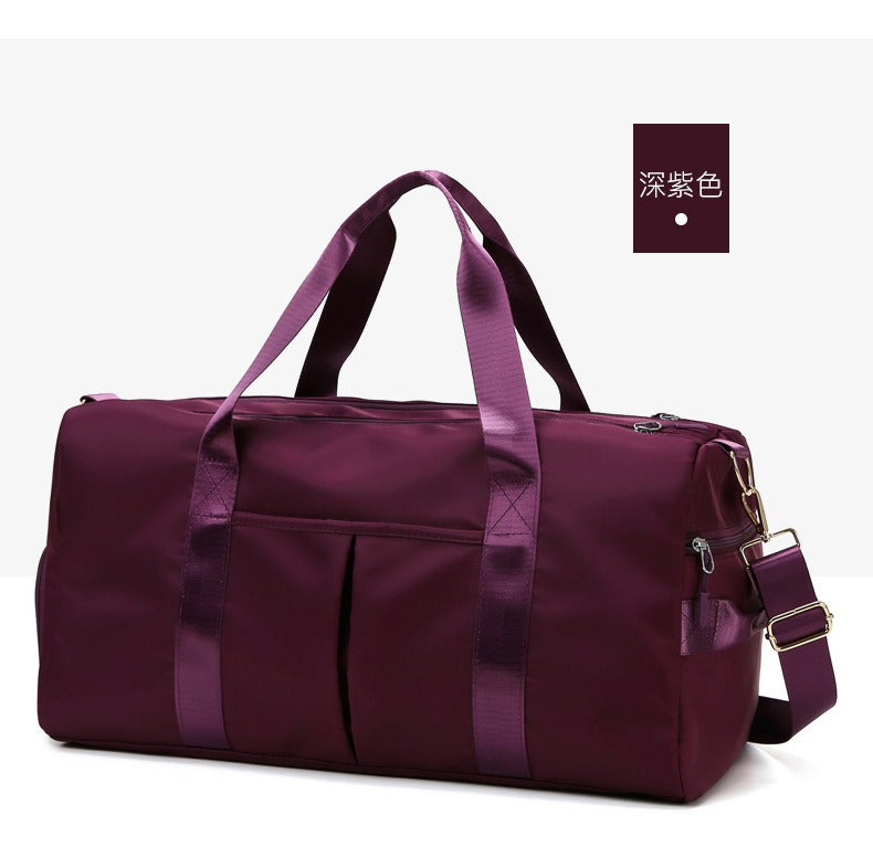 Nildras Sport Fitness Gym Bag with Shoe Compartment Travel Overnight Shoulder Weekender Duffel Bag