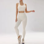 Peach Hip Fitness Pants Set Yoga Running Quick Dried Bra Slimming Leggings Bottom 9/4 Pants