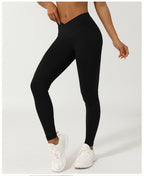 Legging de Sport Femme Taille Haute Croisée