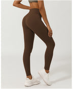 Legging de Sport Femme Taille Haute Croisée