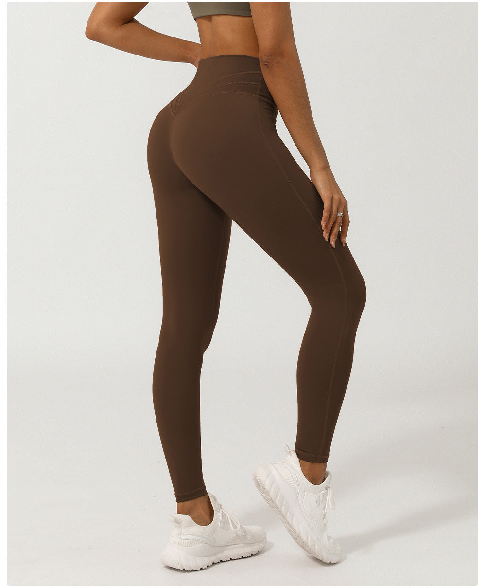 Legging de Sport Femme Taille Haute Croisée