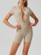 Combinaison Short Femme Zippée