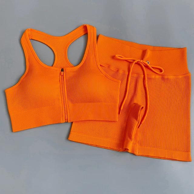 Ensemble de Sport Femme 5 Pièces Côtelé