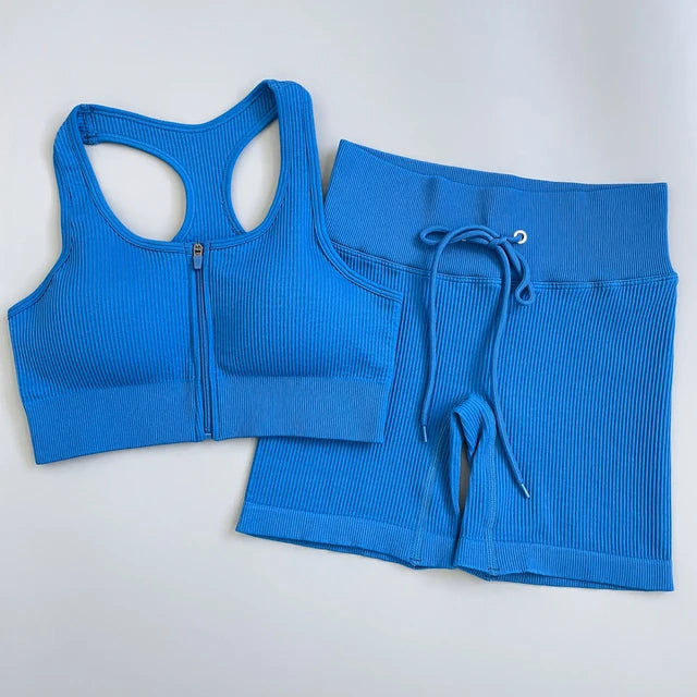 Ensemble de Sport Femme 5 Pièces Côtelé